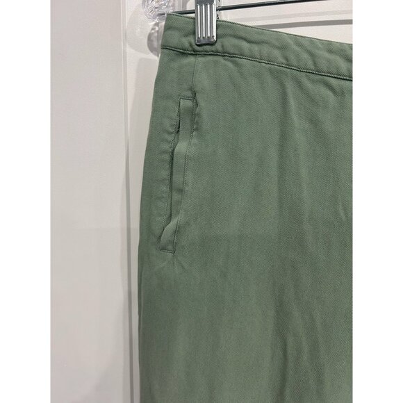 Tommy Bahama Womens Green Silk Cropped Pants Size 8 - Picture 4 of 9